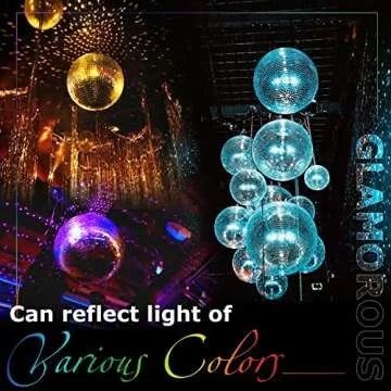 Youdepot Large Disco Ball Disco Ball Mirror Ball 16 in Disco Ball,Disco Ball Decor, Hanging Party Disco Ball for Party Design,Wedding Decoration.