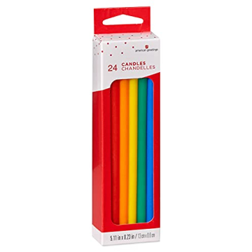 American Greetings Long Thin Multicolored Birthday Candles