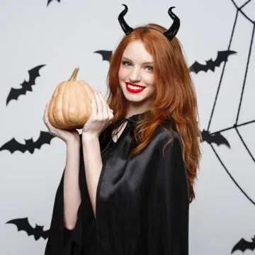 minkissy Horn Headband Halloween Evil Hair Band Animal Cosplay air Hoop Halloween Party Cosplay Photo Props