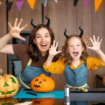 minkissy Horn Headband Halloween Evil Hair Band Animal Cosplay air Hoop Halloween Party Cosplay Photo Props