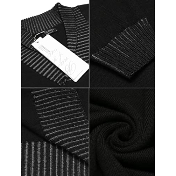 Stylish COOFANDY Men's Knitted V-Neck Sweater for Casual Wear