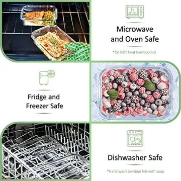 Eco-Friendly Glass Food Storage Containers 4 Pack