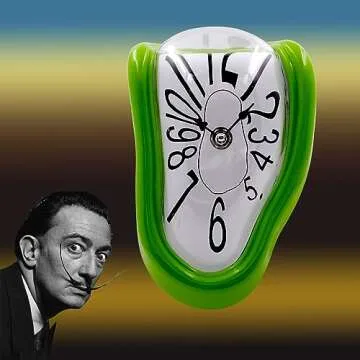 FAREVER Melting Clock, Salvador Dali Watch Melted Clock for Decorative Home Office Shelf Desk Table ...