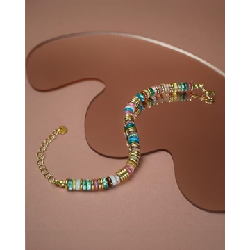 SNGIA Adjustable Gold Rainbow Bracelets for Women