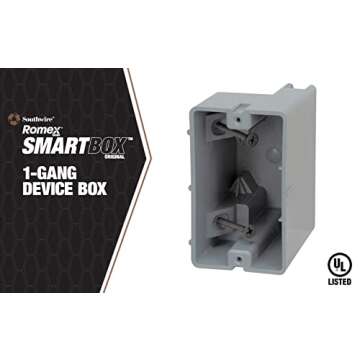 Southwire Southwire MSB1G One Gang Device Box with Depth Adjustable; Heavy Duty 42lb; Gray