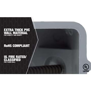 Southwire Southwire MSB1G One Gang Device Box with Depth Adjustable; Heavy Duty 42lb; Gray