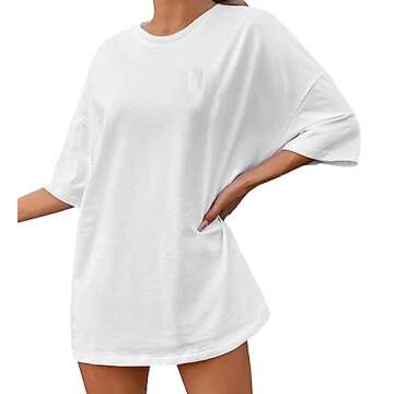 MISSACTIVER Casual Cartoon Face Print Oversized Tee for Women