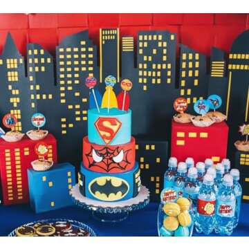 Superhero Candy Lollipops with Capes - 12 Individually Wrapped Suckers 2 Inch Swirled Pops - Marvel ...