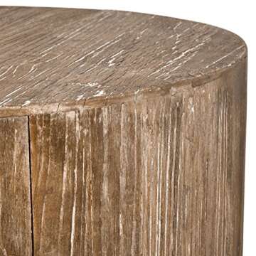 Stone & Beam Miramar Elm Cutout End Table 19.7 Inch