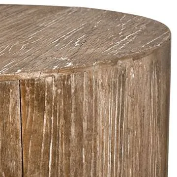 Stone & Beam Miramar Elm Cutout End Table 19.7 Inch