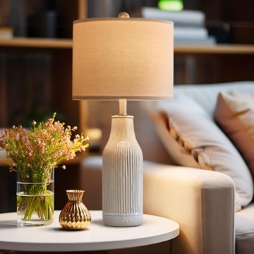 USumkky Modern Ceramic Table Lamp Set of 2 for Home