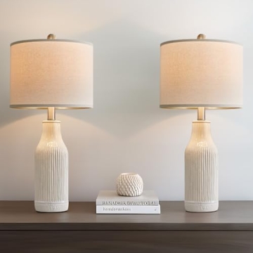 USumkky Modern Ceramic Table Lamp Set of 2 for Home