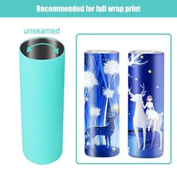 KINBOM 2 Pcs Sublimation Tumblers Sleeve, 20oz Skinny Straight Silicone Wraps Sublimation Heat Resistant Sublimation Bands for Bottle Cup DIY Prevent Ghosting (Green, Red)