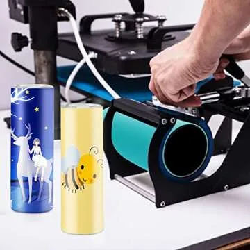 KINBOM 2 Pcs Sublimation Tumblers Sleeve, 20oz Skinny Straight Silicone Wraps Sublimation Heat Resistant Sublimation Bands for Bottle Cup DIY Prevent Ghosting (Green, Red)
