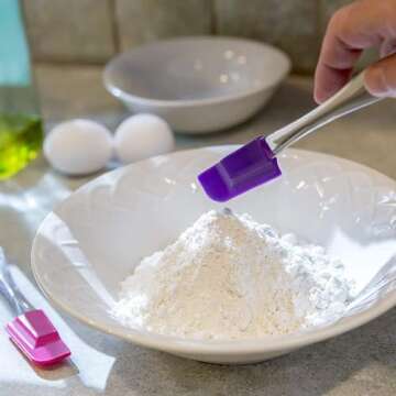 Mini Spatulas Set - 10 Piece Heat Resistant Silicone Spatula - Pro-Grade Multipurpose Kitchen Tool for Baking, Cooking, Mixing, and More - Non-Stick, Dishwasher Safe Bright and Colorful Small Spatula