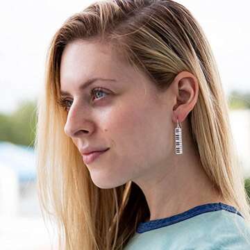 PammyJ Piano Keyboard Dangle Music Earrings Perfect Gift for Musicians