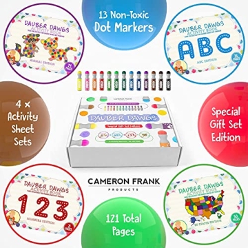 13 Pack Dot Markers and 121 Activity Sheets for Kids
