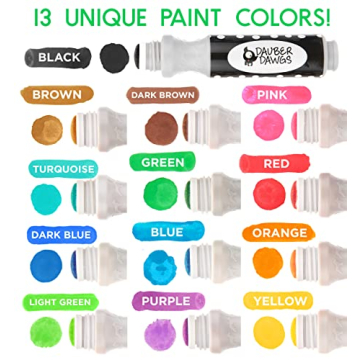 13 Pack Dot Markers and 121 Activity Sheets for Kids