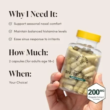 All Natural Sinus Support by Beekeeper's Naturals - 60 ct