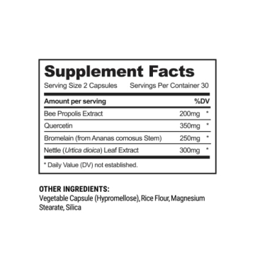 All Natural Sinus Support by Beekeeper's Naturals - 60 ct