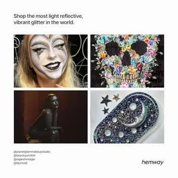 Hemway Premium Ultra Sparkle Glitter Multi Purpose Metallic Flake for Arts Crafts Nails Cosmetics Resin Festival Face Hair - Black Holographic - Extra Chunky (1/24" 0.040" 1mm) 100g / 3.5oz