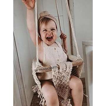 Macrame Baby Swing for Safe and Stylish Playtime