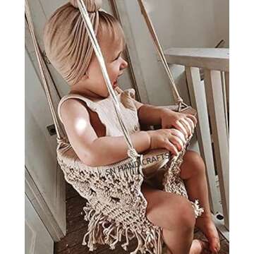 Macrame Baby Swing for Safe and Stylish Playtime