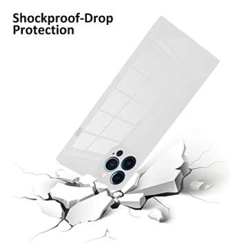 LSL Case Compatible iPhone 12 ProWhite Soft TPU Bumper Anti-Drop Anti-Scratch Shock Absorption Prote...