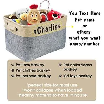 Personalized Dog Toy Storage Basket for Every Pet Owner