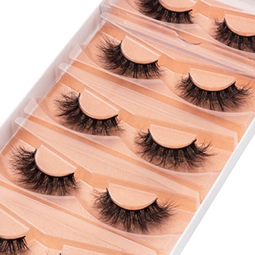 DYSILK Fluffy Mink Eyelashes | 5 Pairs of Natural Look Lashes