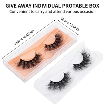 DYSILK Fluffy Mink Eyelashes | 5 Pairs of Natural Look Lashes