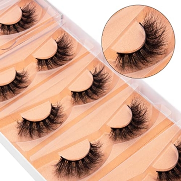 DYSILK Fluffy Mink Eyelashes | 5 Pairs of Natural Look Lashes
