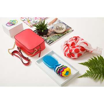 Goody Ouchless Jersey Scrunchies - 8 Ct, Assorted Neon Rainbow Tones, Damage-Free, Dentless & Secure Hold Hair Ties, Gentle Hair Accessories for Women & Men, All Day Comfort, All Hair Types