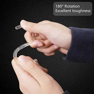 Qulable 24 pcs Shower Curtain Rings Plastic Shower Curtain Hooks C-Shaped Rings Hook Hanger Bath Drape Loop Clip Glide Bathroom Shower Window Rod (Clear)