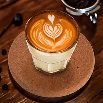 homEdge Cork Coasters Set of 12 - Durable & Stylish