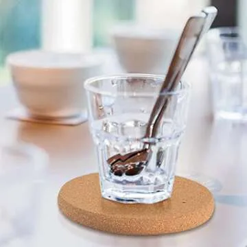 homEdge Cork Coasters Set of 12 - Durable & Stylish