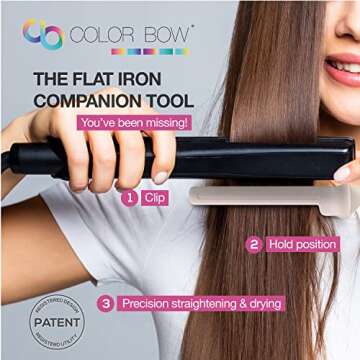 ColorBow Teasing Clip Comb (5 Pack) Teasing Comb, Coloring Styling Tools - Hairstylist Must Haves for Highlights balayage board Companion Ombré Trimming & Cutting - Flat Iron Comb Attachment Clip on