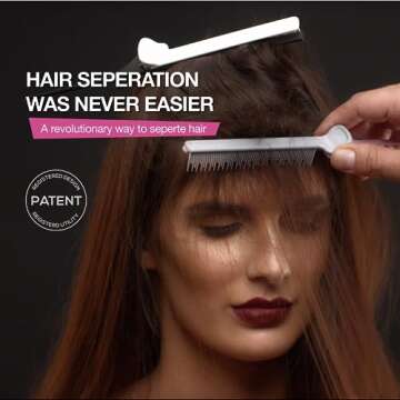 ColorBow Teasing Clip Comb (5 Pack) Teasing Comb, Coloring Styling Tools - Hairstylist Must Haves for Highlights balayage board Companion Ombré Trimming & Cutting - Flat Iron Comb Attachment Clip on