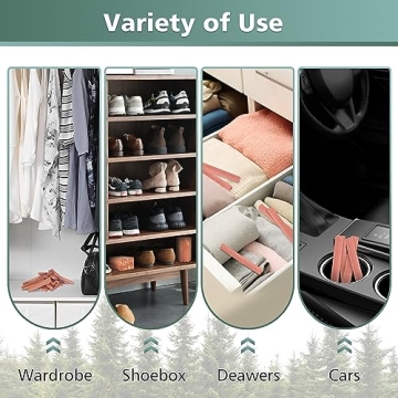 UNIVIVO 50PCS Cedar Sticks for Fresh Storage Aromas