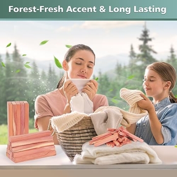 UNIVIVO 50PCS Cedar Sticks for Fresh Storage Aromas