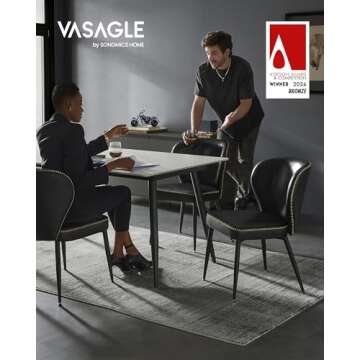 VASAGLE EKHO Dining Chairs - Set of 4, Stylish Comfort