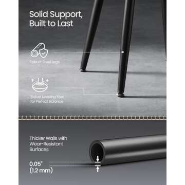 VASAGLE EKHO Dining Chairs - Set of 4, Stylish Comfort