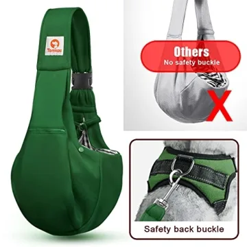 TOMKAS Adjustable Dog Sling Carrier for Small Pets