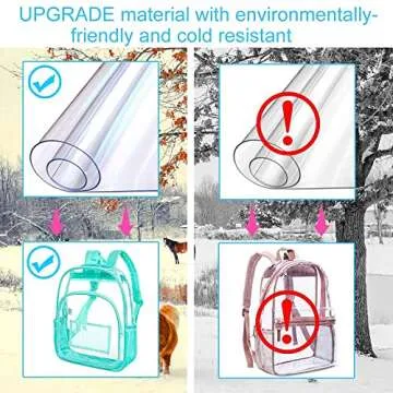 gxtvo Clear Backpack - Heavy Duty, Stadium Approved in Green