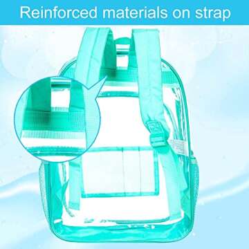 gxtvo Clear Backpack - Heavy Duty, Stadium Approved in Green