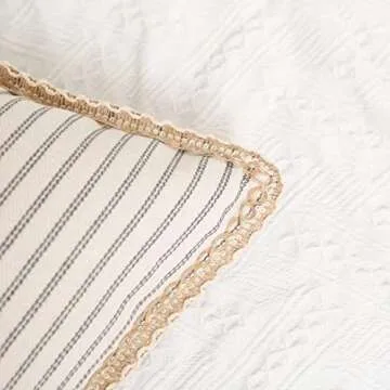 Hckot Elegant Farmhouse Pillow Covers - 2PC Set