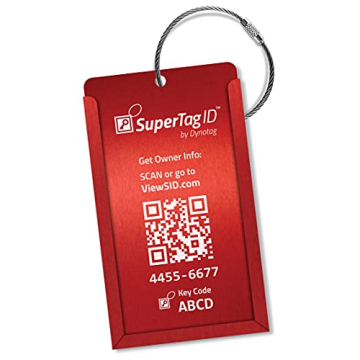 Dynotag Smart Aluminum Luggage ID Tag for Safe Travel