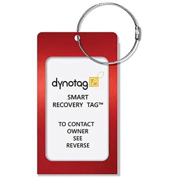 Dynotag Smart Aluminum Luggage ID Tag for Safe Travel