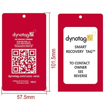 Dynotag Smart Aluminum Luggage ID Tag for Safe Travel