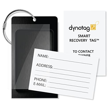 Dynotag Smart Aluminum Luggage ID Tag for Safe Travel